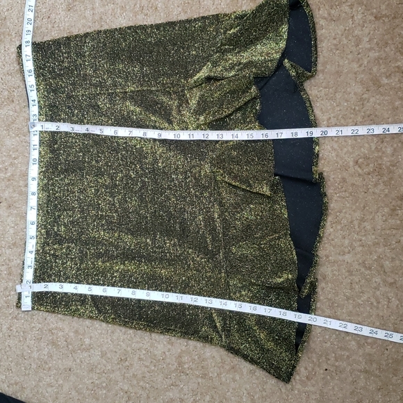 NWT Michael Kors Gold Metallic Trumpet Skirt Size XL - Picture 4 of 9